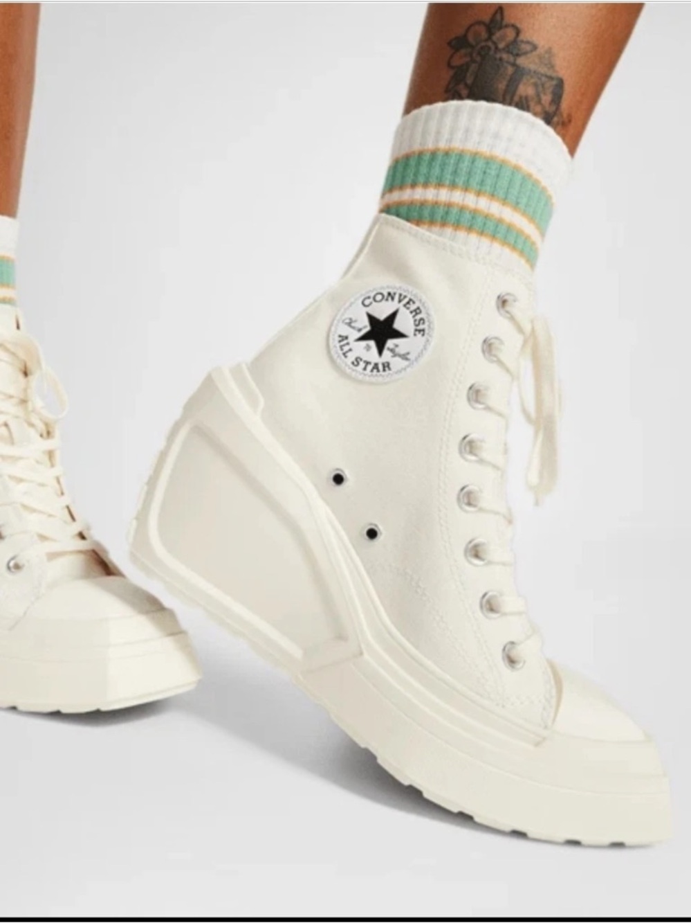 Converse Chuck 70 De Luxe Wedge Platform Heel A06479C White US 7